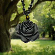 Load image into Gallery viewer, Obsidian Rose Pendant

