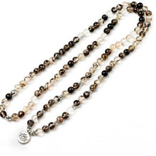 Load image into Gallery viewer, Smoky Quartz Lotus Mala
