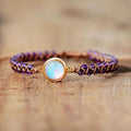Opal-Amethyst Woven Bracelet