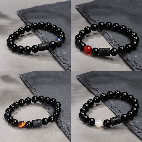 Onyx Stone Zodiac Bracelet