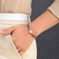 Opal-Amethyst Woven Bracelet