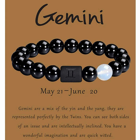 Onyx Stone Zodiac Bracelet