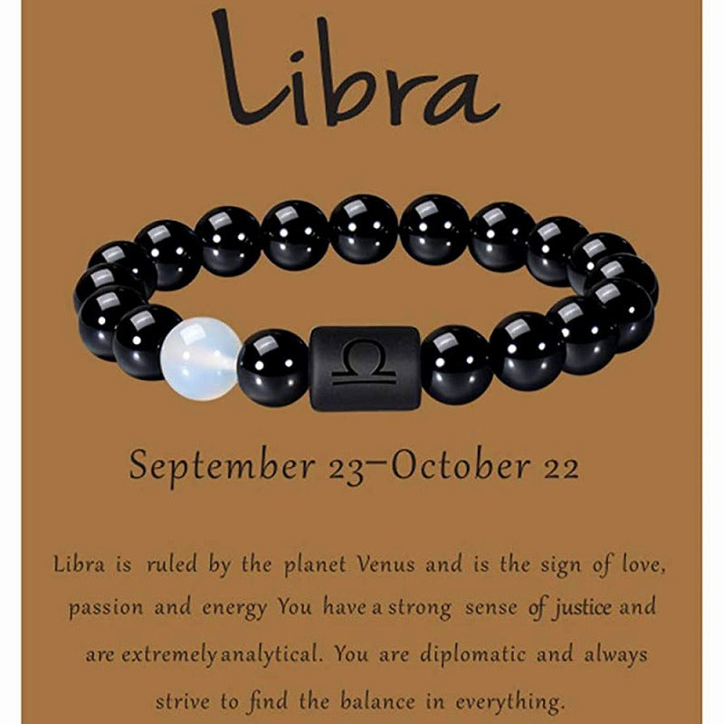 Onyx Stone Zodiac Bracelet