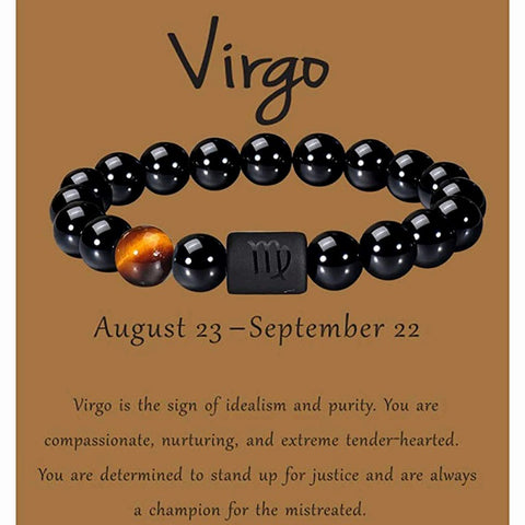 Onyx Stone Zodiac Bracelet