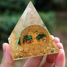 Load image into Gallery viewer, Malachite Renewing Orgone Pyramid
