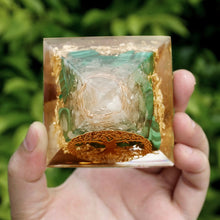 Load image into Gallery viewer, Malachite Renewing Orgone Pyramid
